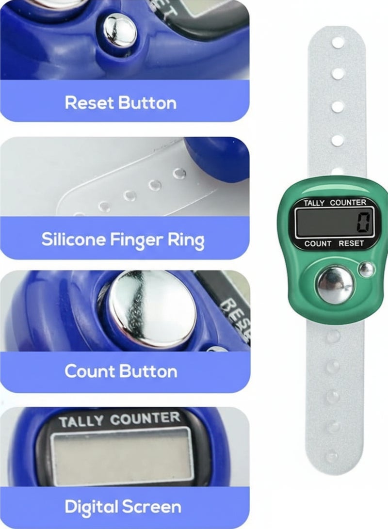 vexa pro 3pcs Digital Tasbih Counter with LCD Display & Adjustable Finger Strap – Electronic Zikr & Tally Clicker - Image 4